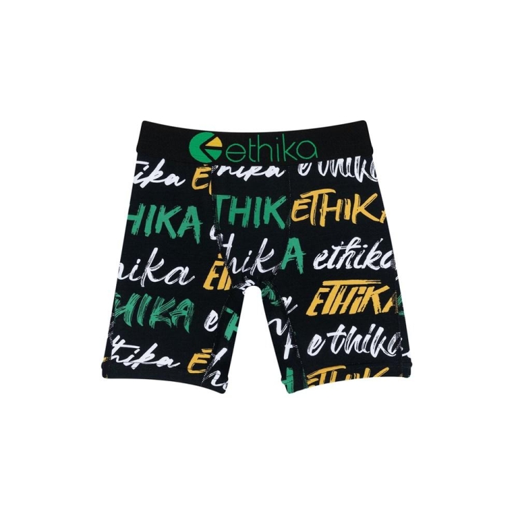 Sous Vêtement Ethika Typeface Staple Noir Garcon | XHPX-15260584