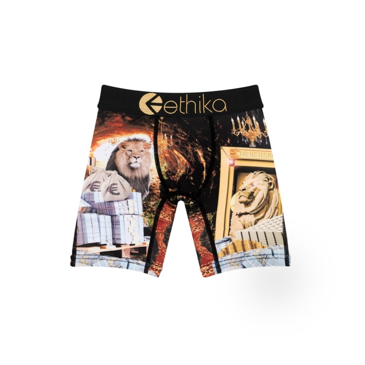 Sous Vêtement Ethika Lions Den Staple Noir Garcon | JJME-79222194