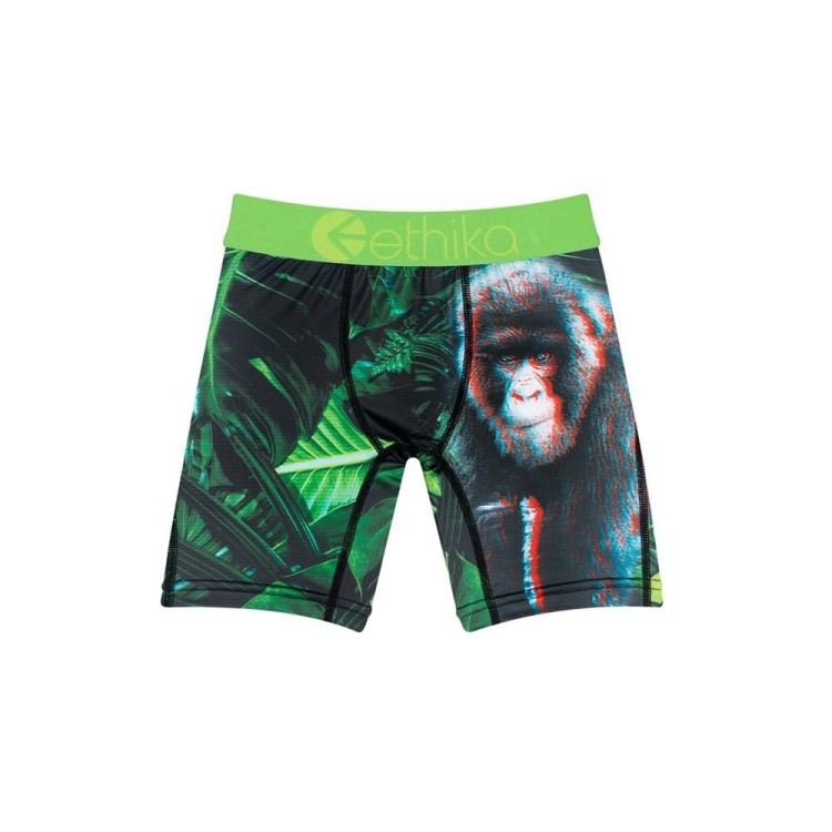 Sous Vêtement Ethika Gorilla Glitch 3D Staple Vert Garcon | JBZD-78716541