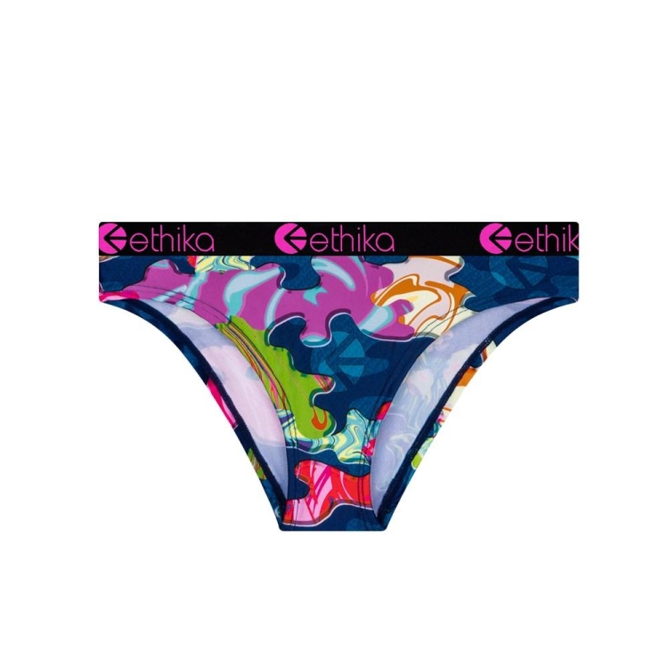 Sous Vêtement Ethika Trippy Silk Bikini Fille Multicolore Unisex | UZSP-47139210