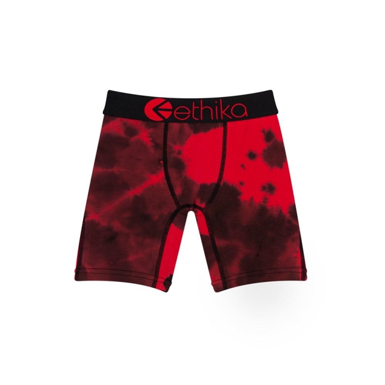 Sous Vêtement Ethika Crumble Dye Staple Rouge Noir Garcon | PZVL-87135972