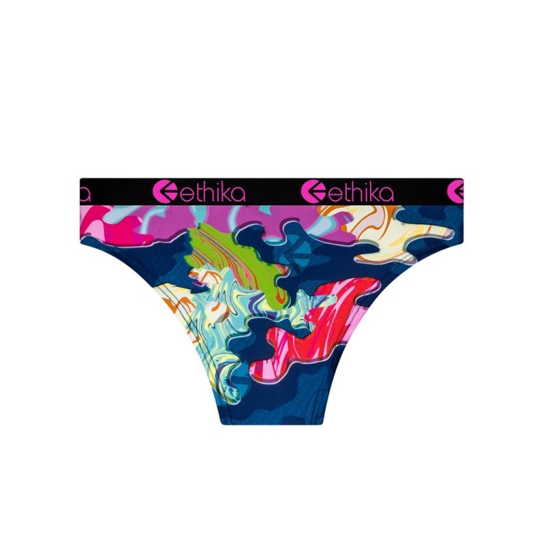 Sous Vêtement Ethika Trippy Silk Bikini Fille Multicolore Unisex | UZSP-47139210