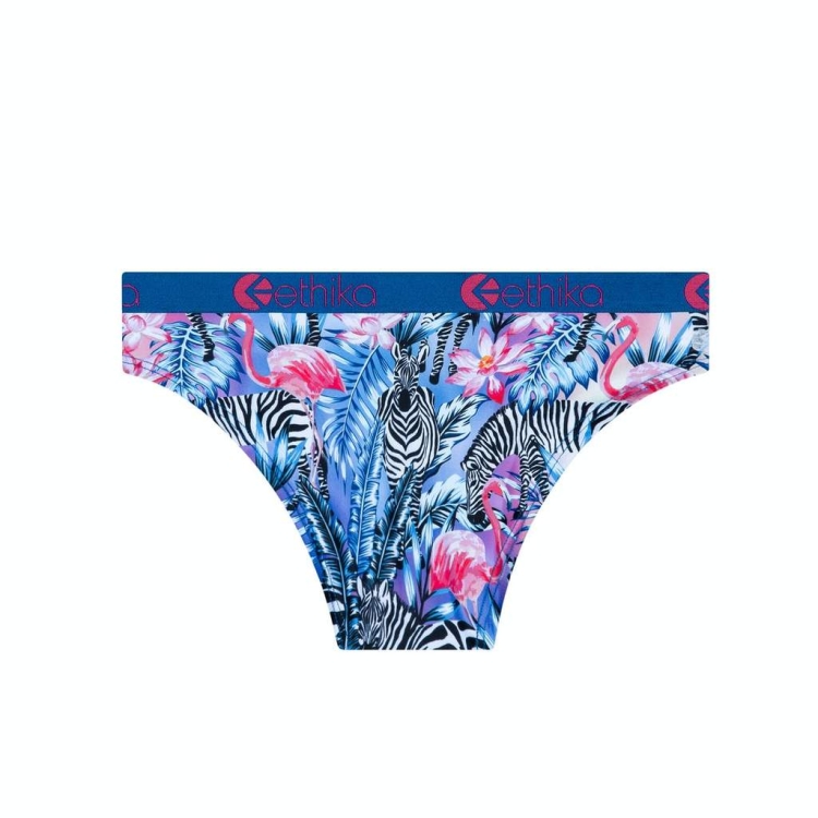 Sous Vêtement Ethika Zebra Paradise Bikini Fille Bleu Unisex | FGFG-48604996