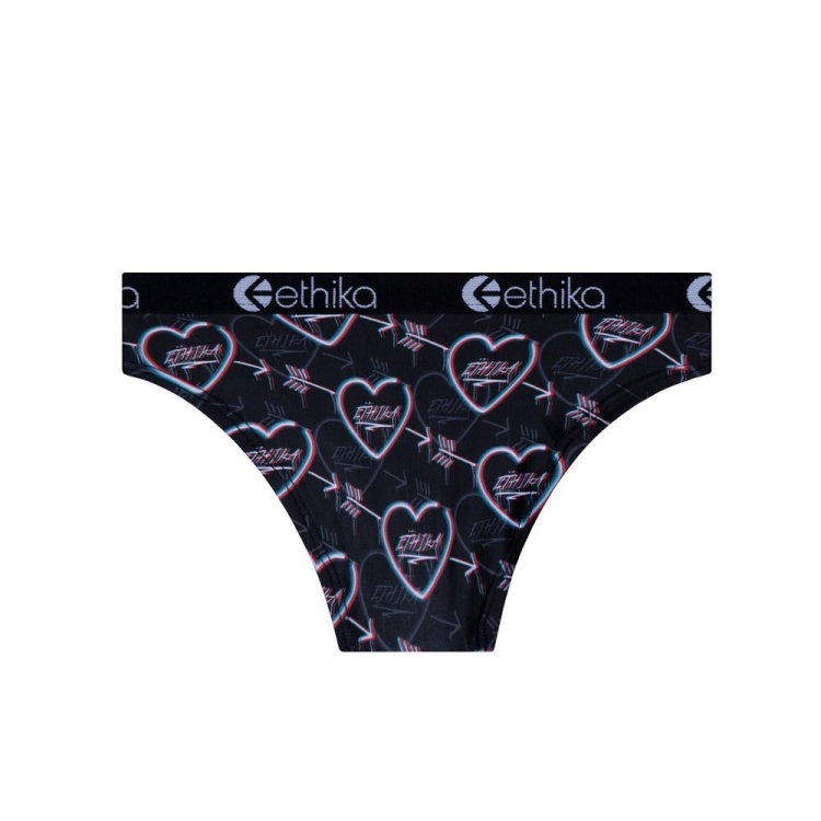 Sous Vêtement Ethika Heartbreaker 3D Bikini Fille Noir Unisex | OQWD-01422952