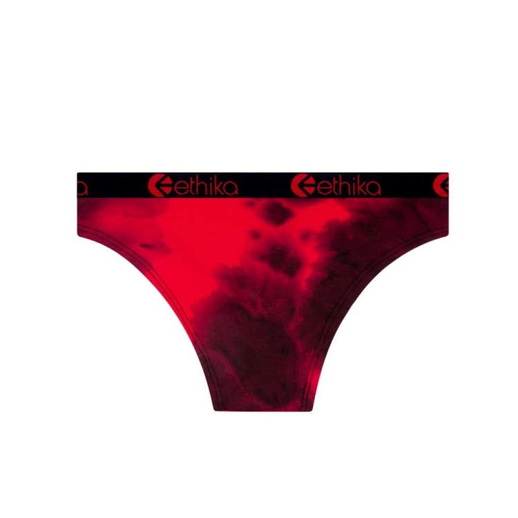 Sous Vêtement Ethika Crumble Dye Bikini Fille Rouge Noir Unisex | YQDF-37763764