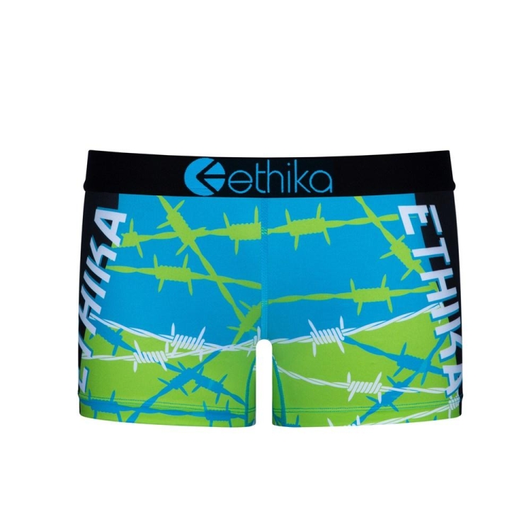 Sous Vêtement Ethika Barbed Wire Staple Fille Vert Bleu Unisex | GPCC-56252860