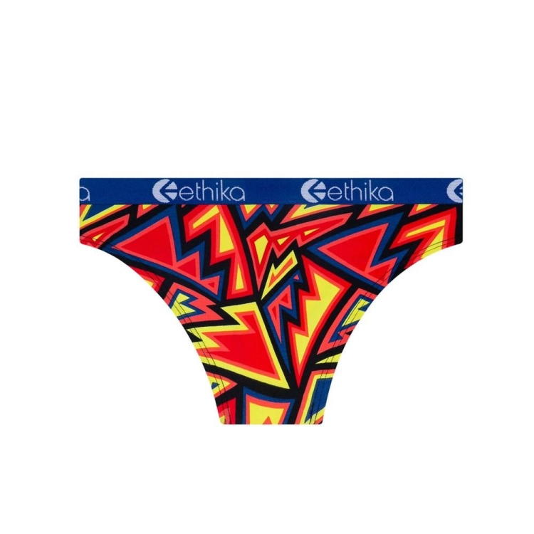 Sous Vêtement Ethika Abstract Range Bikini Fille Rouge Jaune Unisex | CDXF-92690932