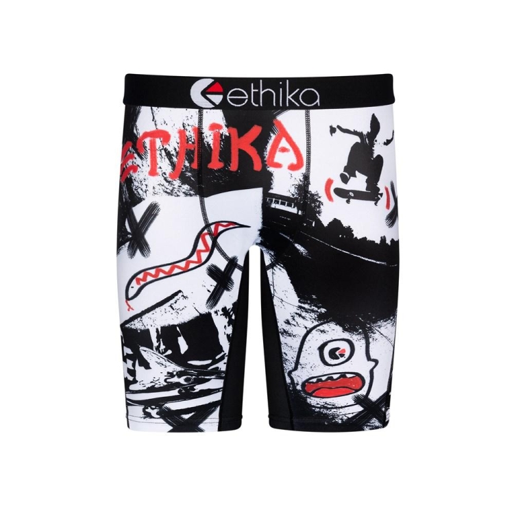 Sous Vêtement Ethika Park Tags Staple Noir Blanche Garcon | JWEK-71191259