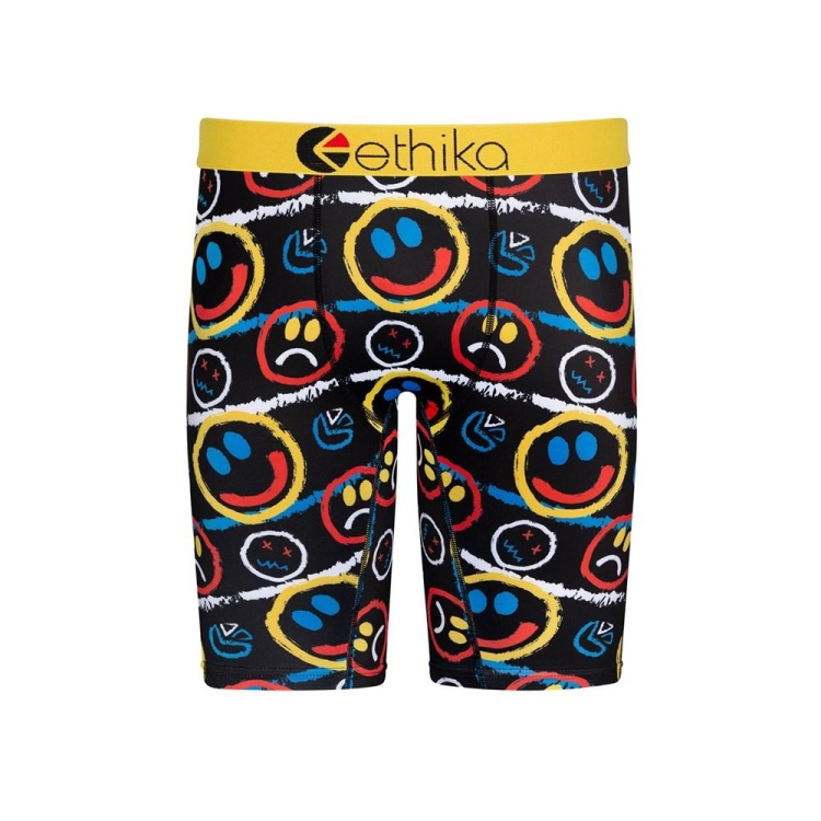 Sous Vêtement Ethika Mood Staple Noir Jaune Garcon | YLCX-50448814