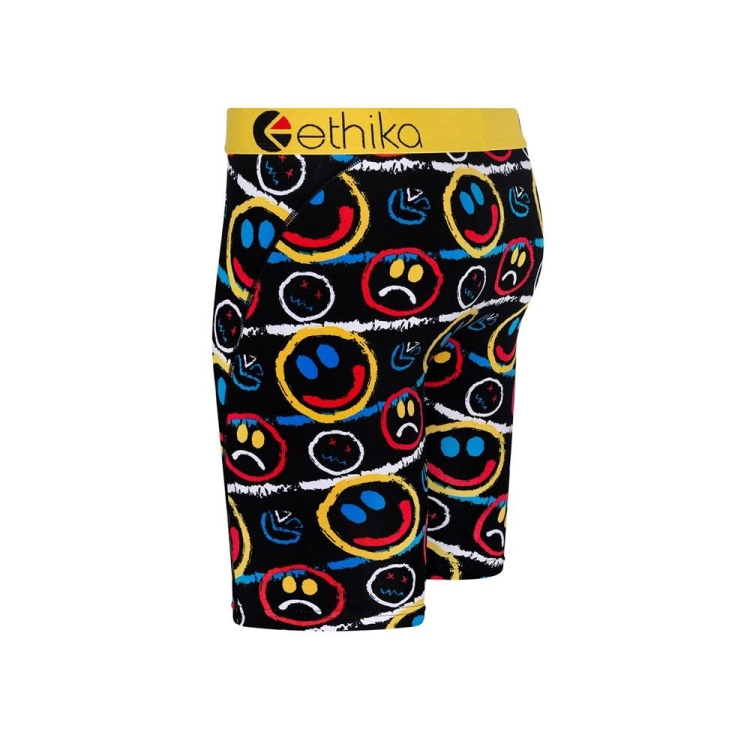 Sous Vêtement Ethika Mood Staple Noir Jaune Garcon | YLCX-50448814