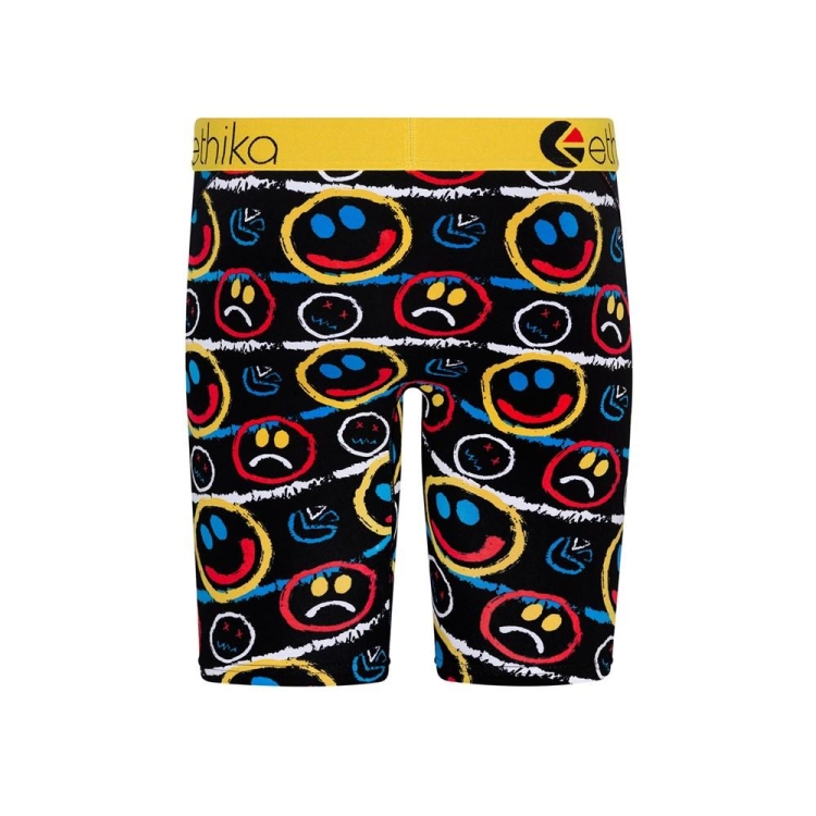 Sous Vêtement Ethika Mood Staple Noir Jaune Garcon | YLCX-50448814