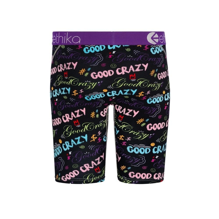 Sous Vêtement Ethika Good Crazy Vibes Staple Noir Garcon | AGWM-14766851