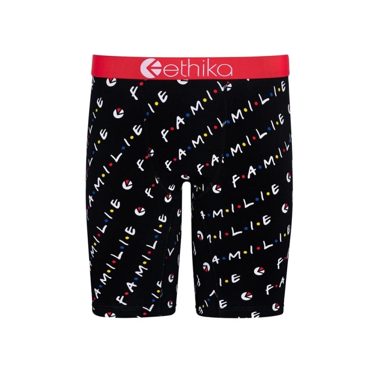 Sous Vêtement Ethika Familie Staple Noir Garcon | YYBL-18646578