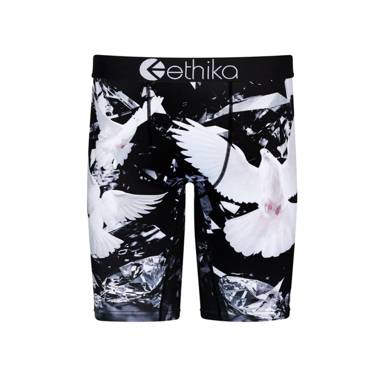 Sous Vêtement Ethika Dove Diamonds Staple Noir Blanche Garcon | CKNX-10047031