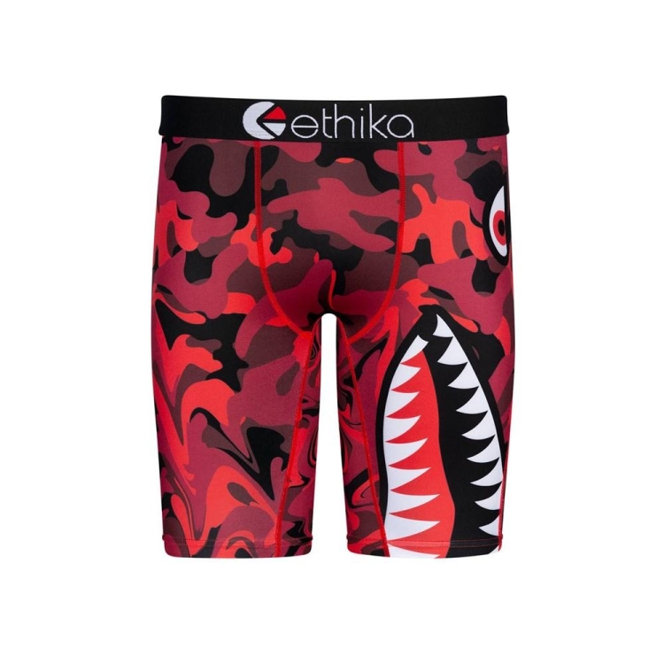 Sous Vêtement Ethika BMR Stealth Drip Staple Rouge Noir Garcon | TGSB-00056354