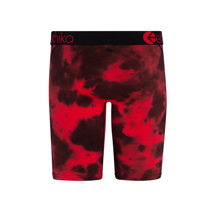 Sous Vêtement Ethika Crumble Dye Staple Rouge Noir Garcon | PMHQ-45685490