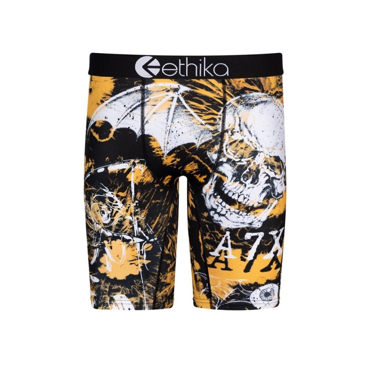 Sous Vêtement Ethika Acid Wash Staple Doré Noir Garcon | DGEK-02934291