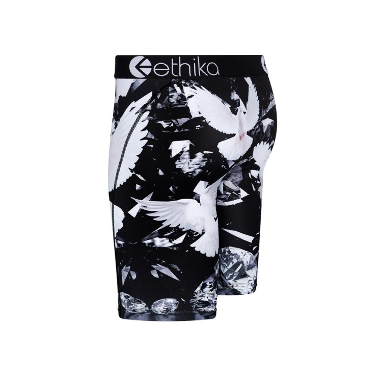 Sous Vêtement Ethika Dove Diamonds Staple Noir Blanche Garcon | CKNX-10047031