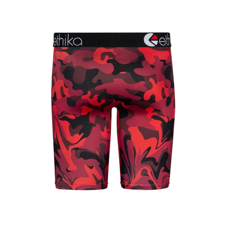 Sous Vêtement Ethika BMR Stealth Drip Staple Rouge Noir Garcon | TGSB-00056354