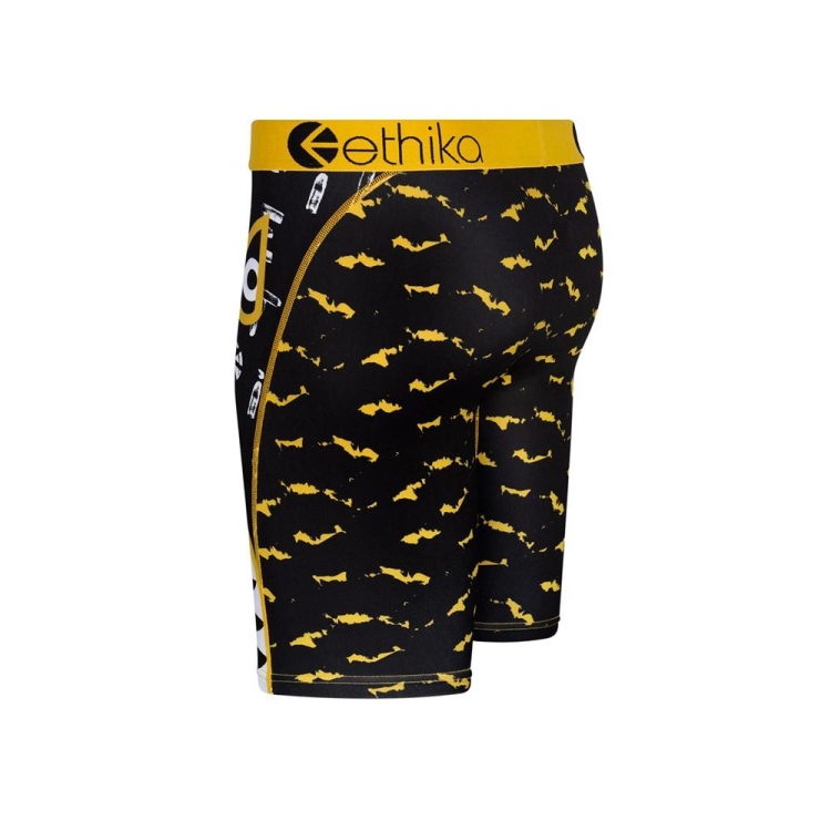 Sous Vêtement Ethika Bomber Word Finder Staple Noir Jaune Garcon | VEJL-43772779