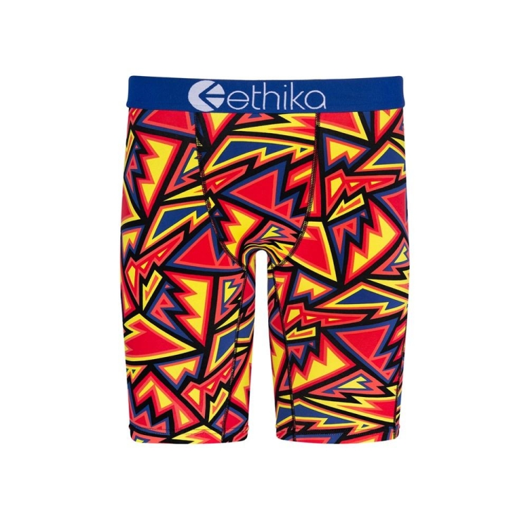 Sous Vêtement Ethika Abstract Range Staple Rouge Jaune Garcon | FVRT-91462322