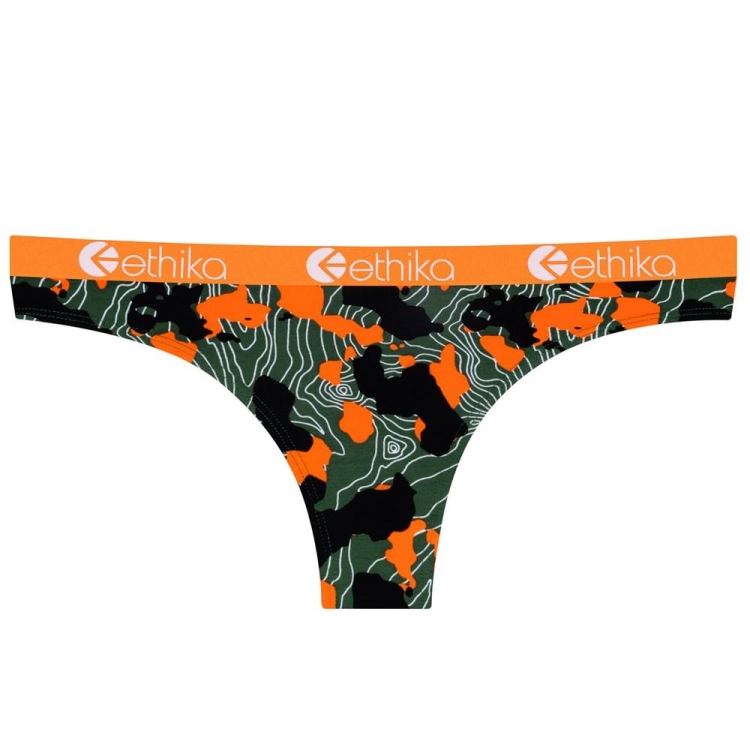 Bikini Underwear Ethika Forest Camo Vert Orange Femme | PKPC-78271816