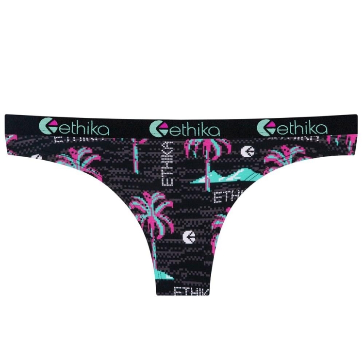 Bikini Underwear Ethika Patch Noir Femme | VUOF-10055771