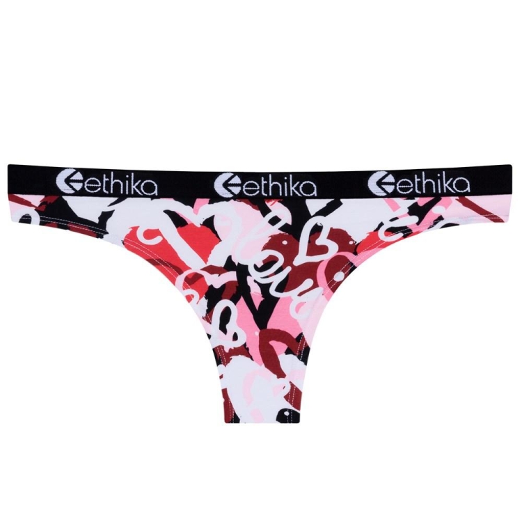 Bikini Underwear Ethika Chaotic Love Blanche Rouge Femme | VYVX-82385639