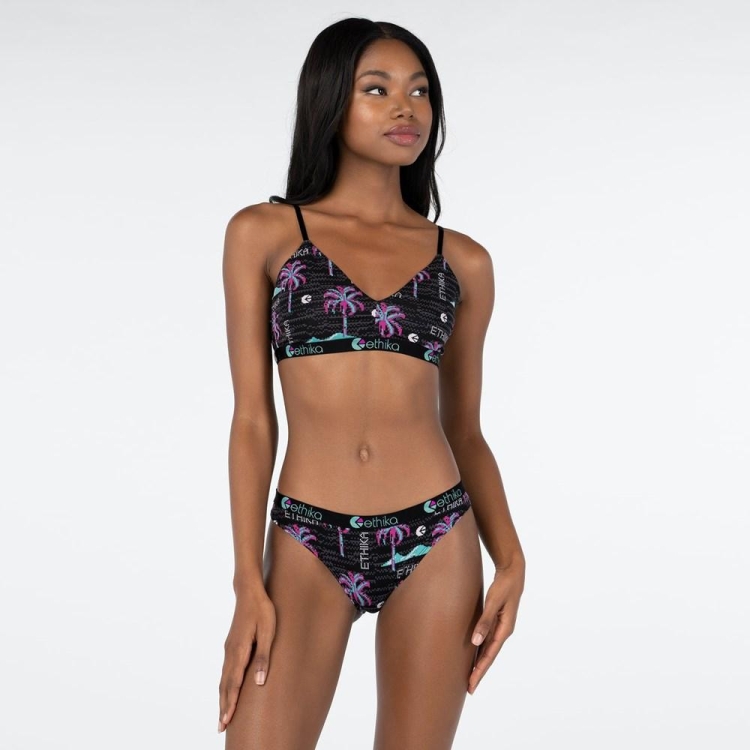 Bikini Underwear Ethika Patch Noir Femme | VUOF-10055771