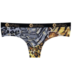 Cheeky Underwear Ethika Golden Twist Leopard Femme | DQKM-93689358