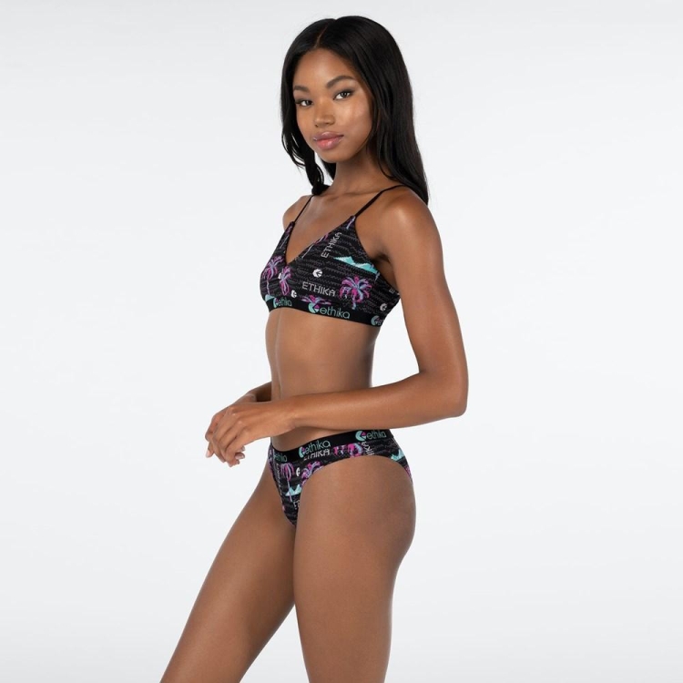 Bikini Underwear Ethika Patch Noir Femme | VUOF-10055771