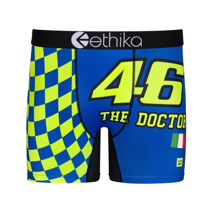 Mid Boxers Ethika VR Jersey Bleu Vert Homme | ZCGR-60780400