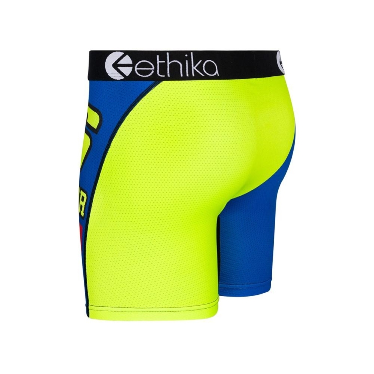 Mid Boxers Ethika VR Jersey Bleu Vert Homme | ZCGR-60780400