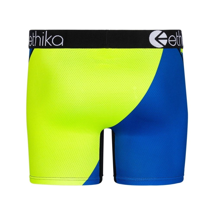 Mid Boxers Ethika VR Jersey Bleu Vert Homme | ZCGR-60780400