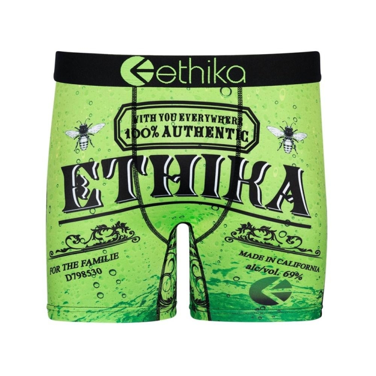 Mid Boxers Ethika Shots Up Vert Homme | THNB-56958040