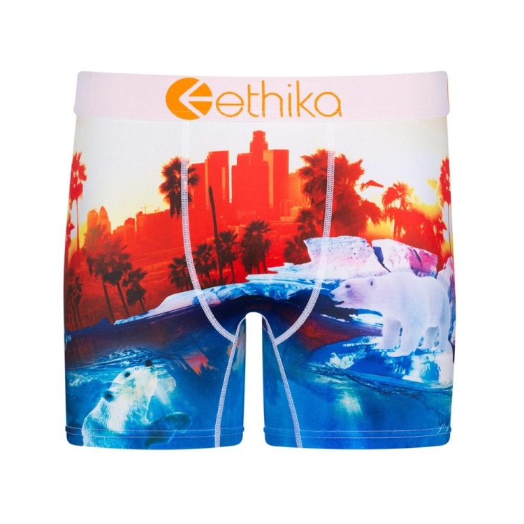 Mid Boxers Ethika Polar World Bleu Rouge Homme | ETUL-38091818