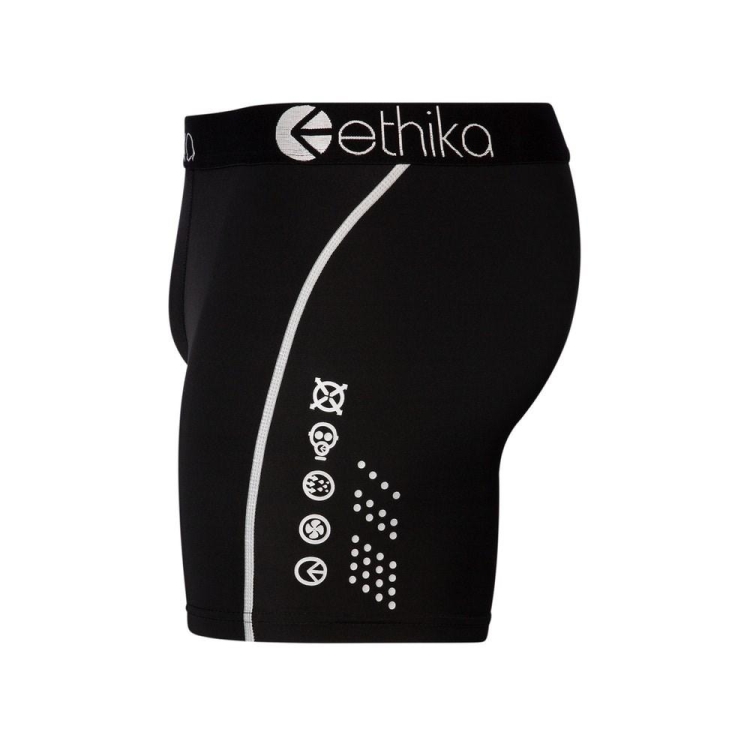 Mid Boxers Ethika Subzero Noir Homme | HTOT-52613541