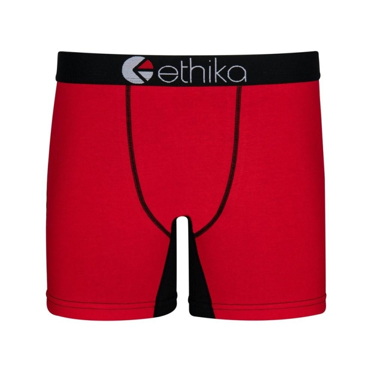 Mid Boxers Ethika OG Contrast Rouge Noir Homme | KAKO-15645587