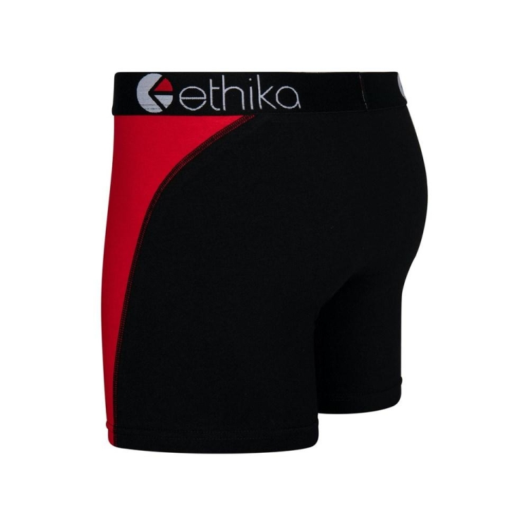 Mid Boxers Ethika OG Contrast Rouge Noir Homme | KAKO-15645587