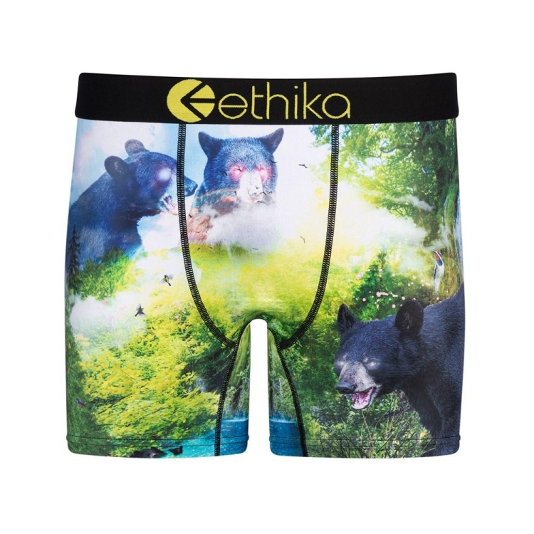 Mid Boxers Ethika My Time Vert Homme | COPJ-94039783