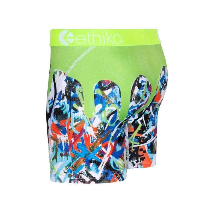 Mid Boxers Ethika Slime Vert Homme | BHXG-64847327