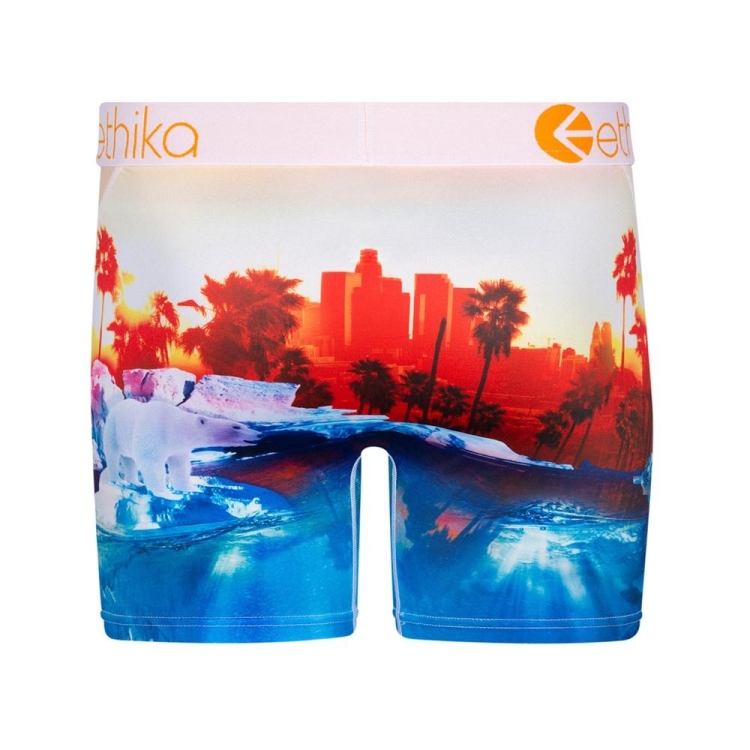 Mid Boxers Ethika Polar World Bleu Rouge Homme | ETUL-38091818