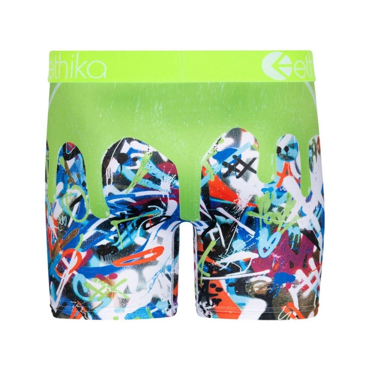 Mid Boxers Ethika Slime Vert Homme | BHXG-64847327