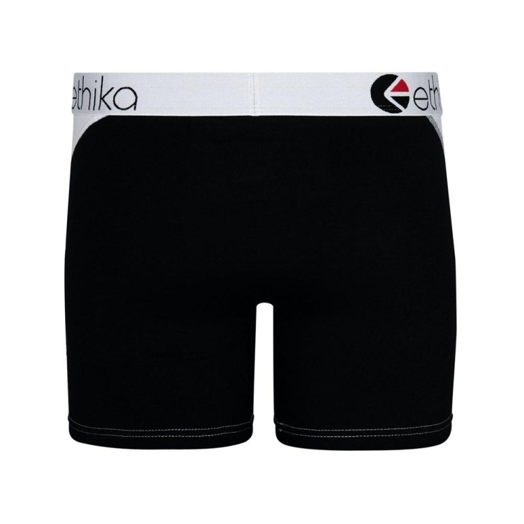 Mid Boxers Ethika OG Contrast Blanche Noir Homme | WXYQ-32817492