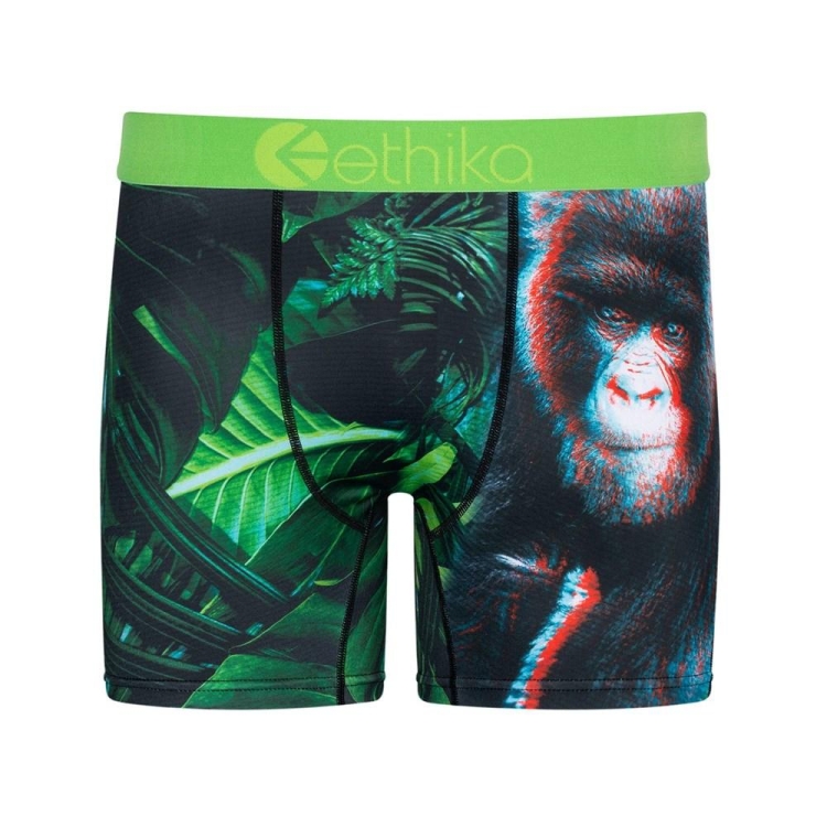 Mid Boxers Ethika Gorilla Glitch 3D Vert Homme | DVUP-71044426