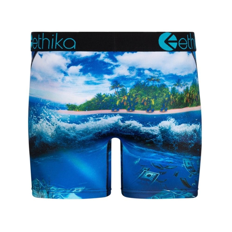 Mid Boxers Ethika Free The Trappers Bleu Homme | BVFM-39821434