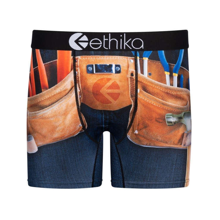 Mid Boxers Ethika DIY Dad Bleu Marine Homme | JIET-26640797