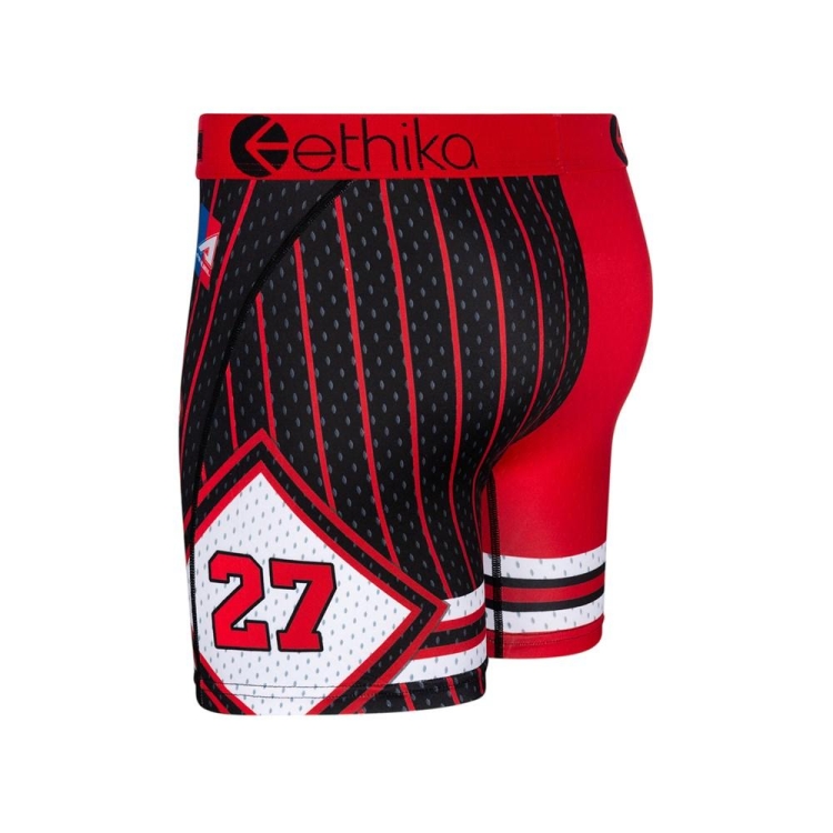 Mid Boxers Ethika Coronar Rouge Noir Homme | NICH-69275295