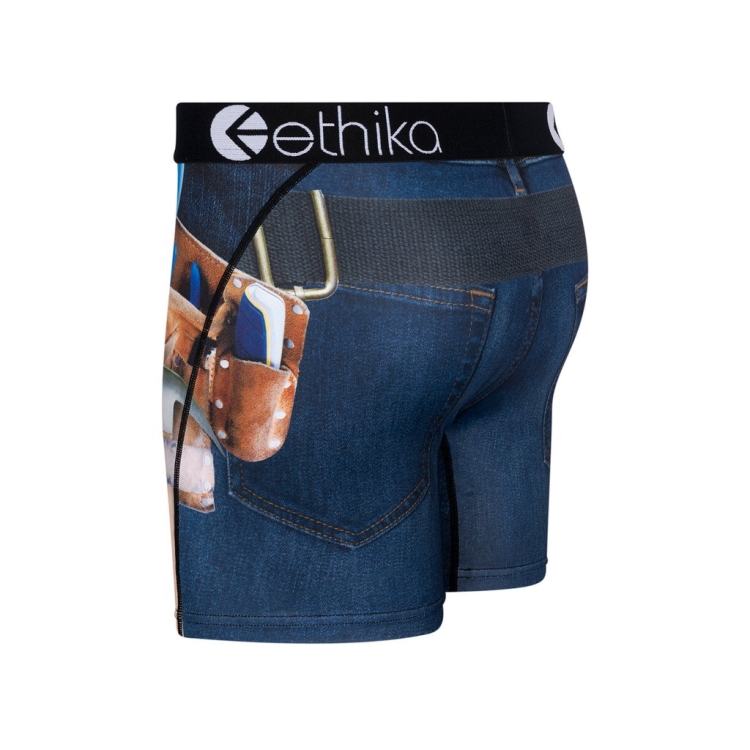 Mid Boxers Ethika DIY Dad Bleu Marine Homme | JIET-26640797