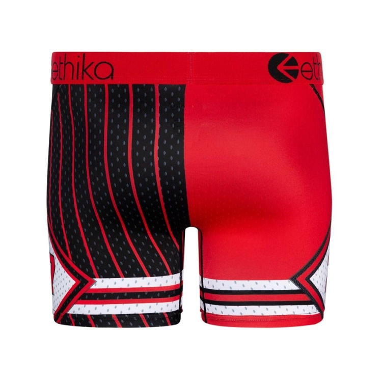 Mid Boxers Ethika Coronar Rouge Noir Homme | NICH-69275295